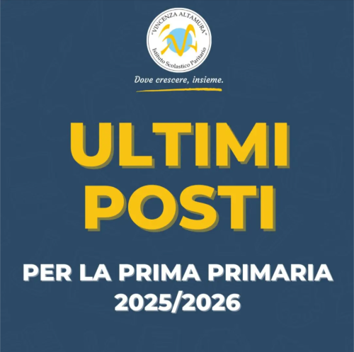 ULTIMI POSTI per la Classe Prima Primaria 2025/2026